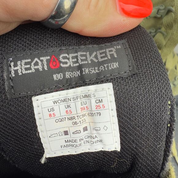 The North Face Zophia Winter Boots 200g Heetseeker Insulation Olive Green 8.5 - Picture 3 of 9